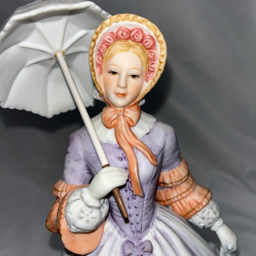 LENOX "Springtime Promenade" 9" Fine Porcelain Figurine Woman with Parasol - Picture 7 of 14